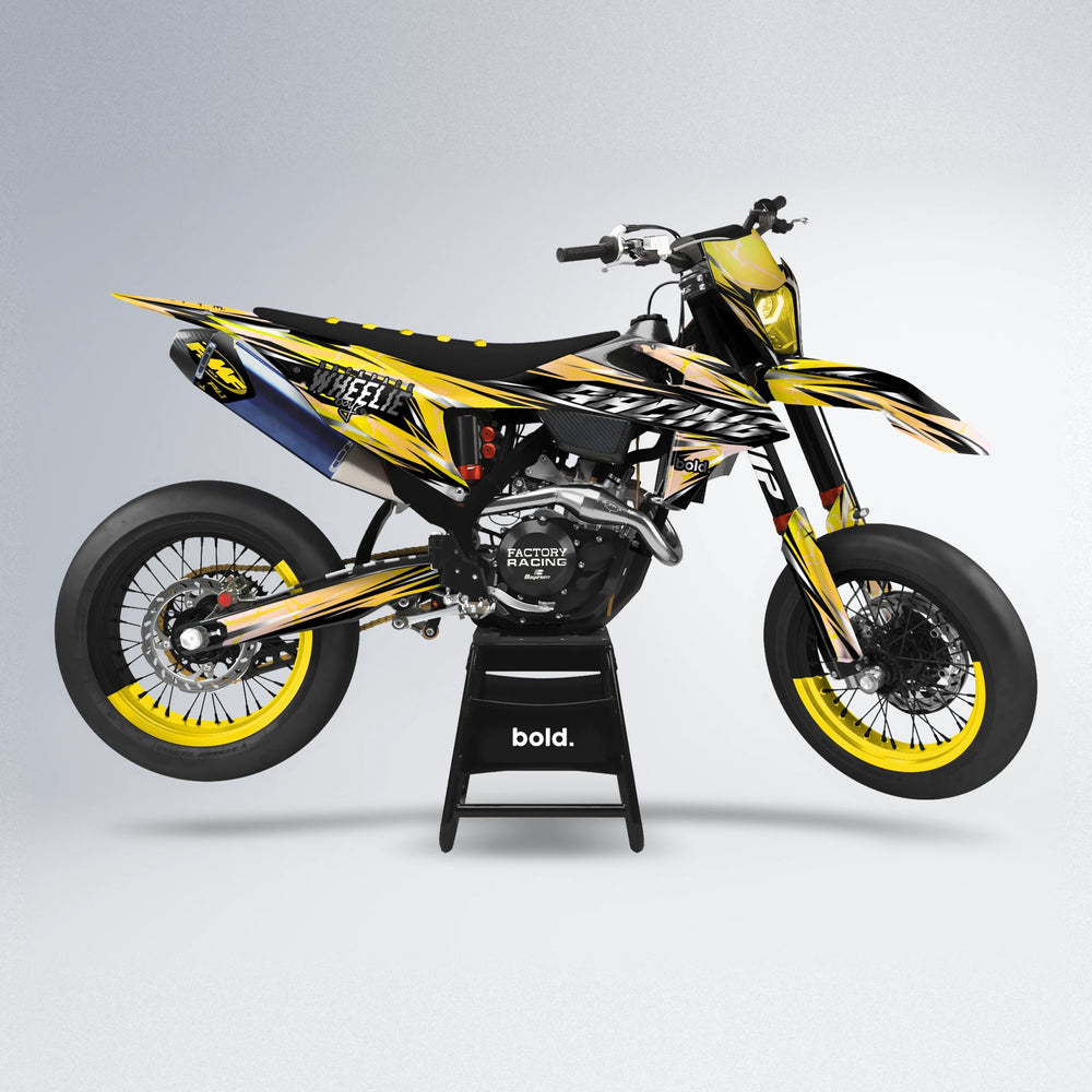 MADNESS supermoto graphics kit in Yellow