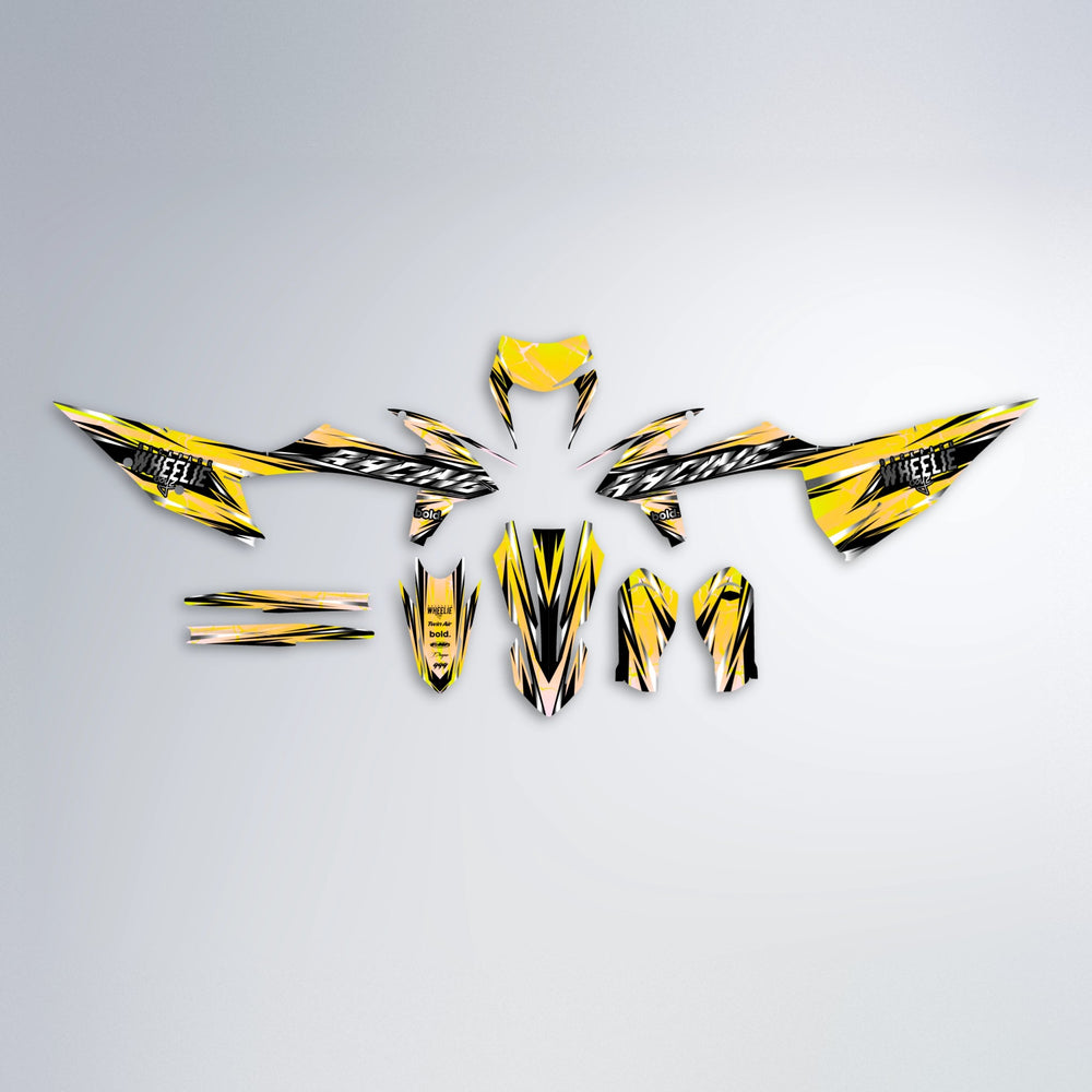 MADNESS graphics kit parts layout in Yellow