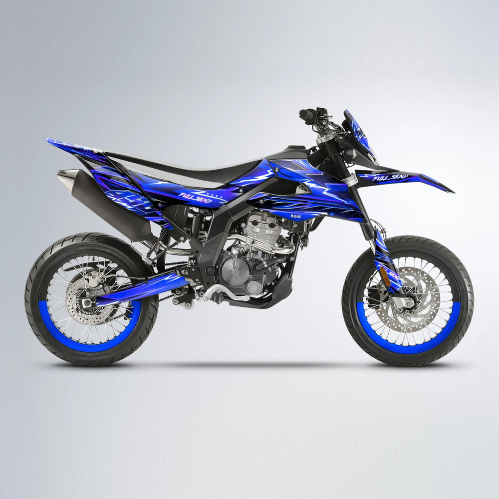 MATRIX Aprilia SX 125 supermoto graphics kit in Blue