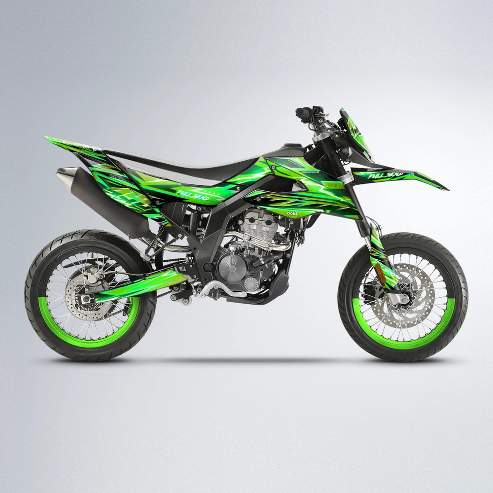 MATRIX Aprilia SX 125 supermoto graphics kit in Green