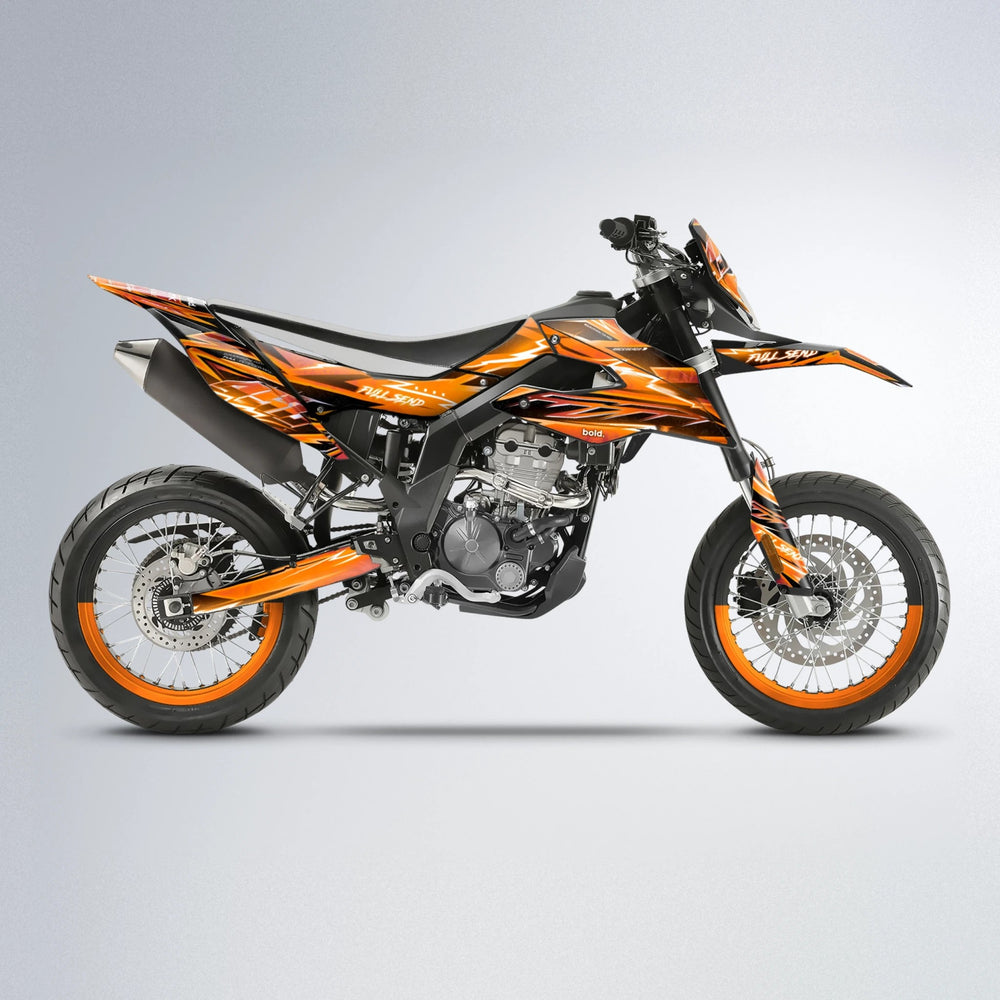 MATRIX Aprilia SX 125 supermoto graphics kit in Orange