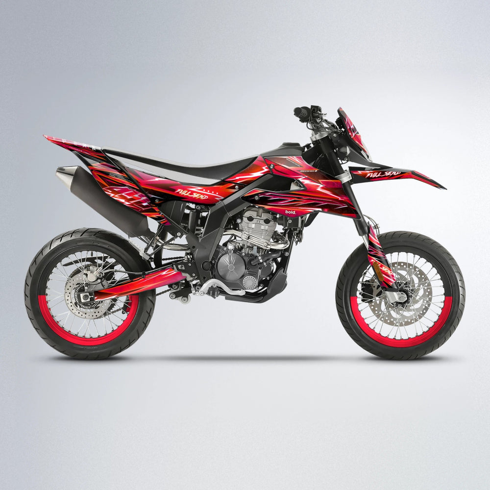 MATRIX Aprilia SX 125 supermoto graphics kit in Red