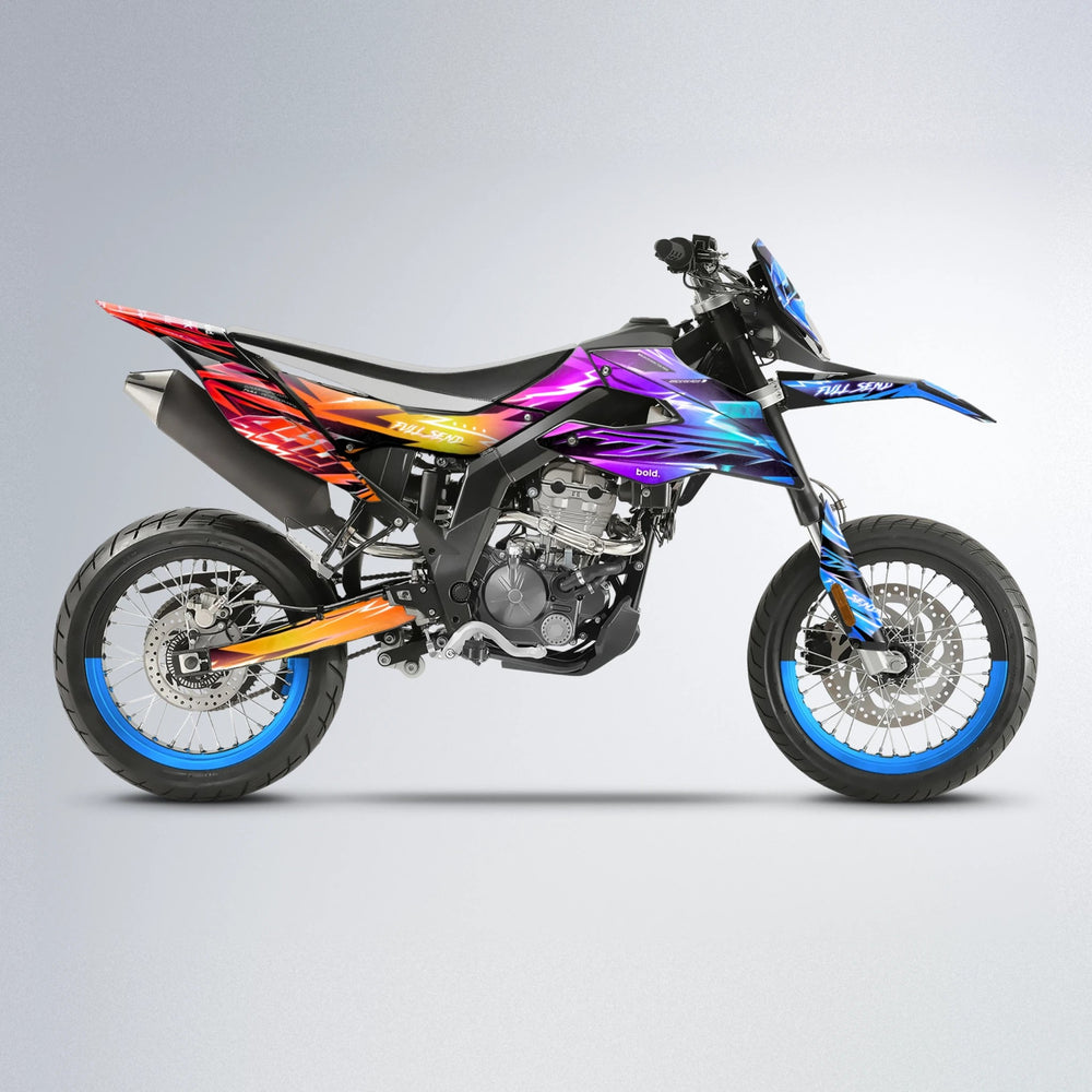 MATRIX Aprilia SX 125 supermoto graphics kit in Sunset Fade