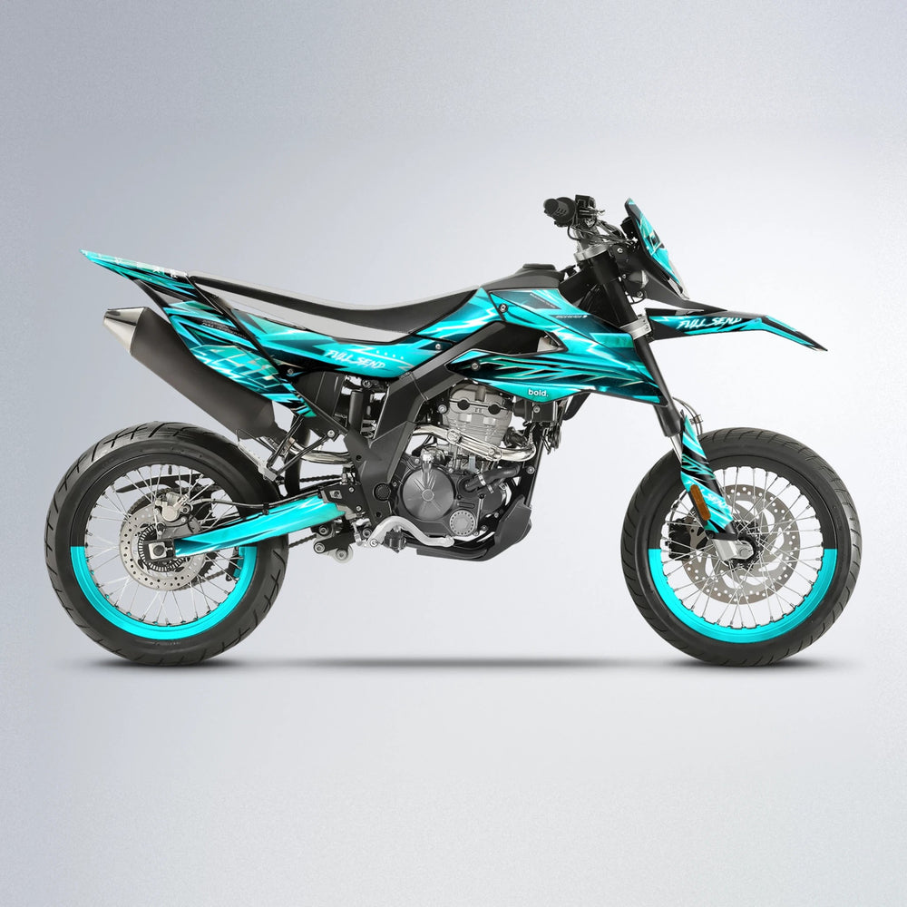 MATRIX Aprilia SX 125 supermoto graphics kit in Teal