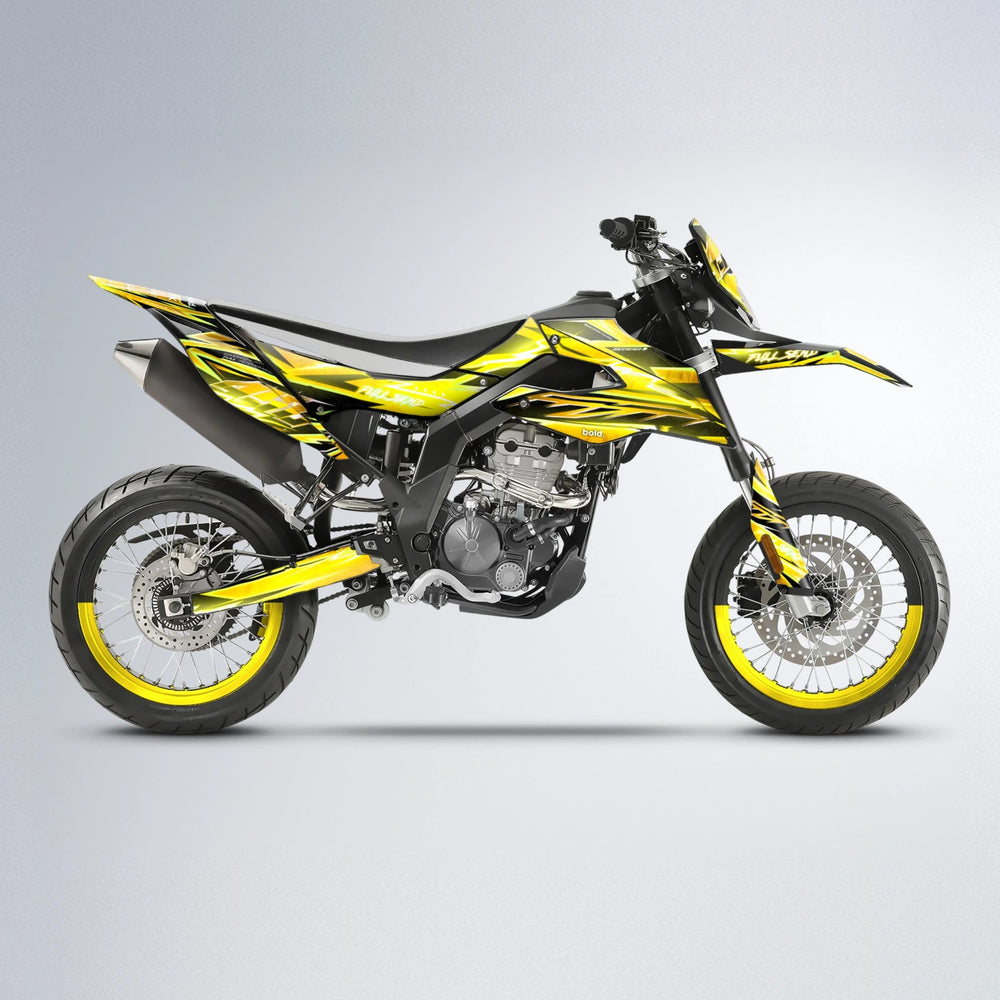 MATRIX Aprilia SX 125 supermoto graphics kit in Yellow