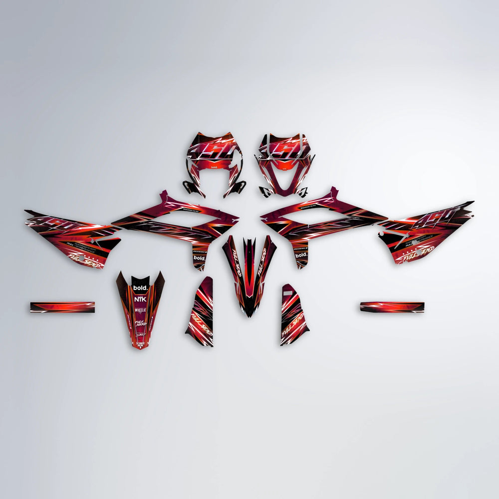 MATRIX Beta graphics kit parts layout in Black & Red