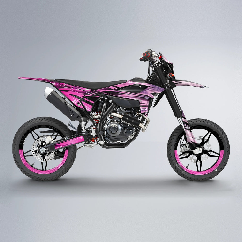 MATRIX Beta supermoto graphics kit in Flamingo