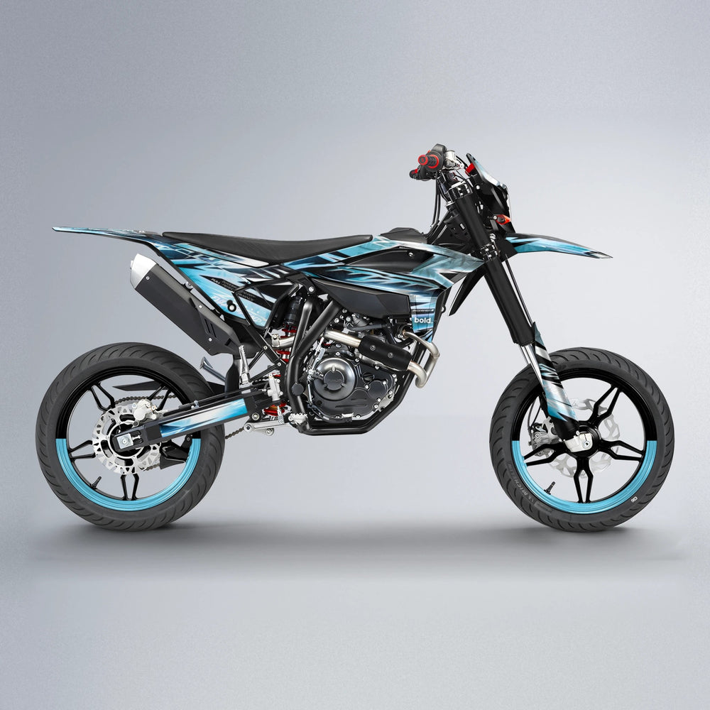 MATRIX Beta supermoto graphics kit in Light Blue & White