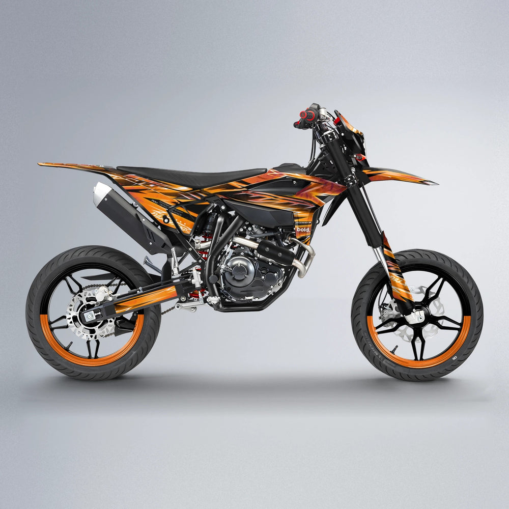 MATRIX Beta supermoto graphics kit in Orange
