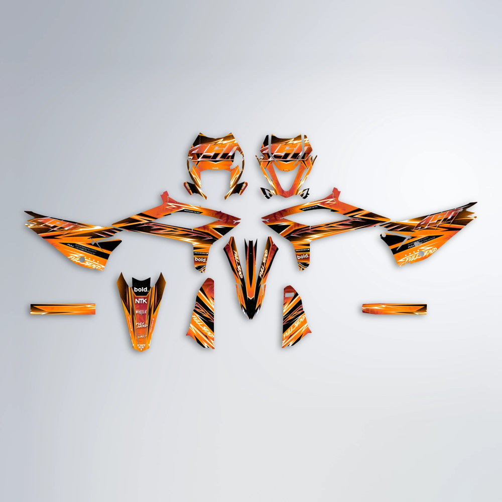 MATRIX Beta graphics kit parts layout in Orange