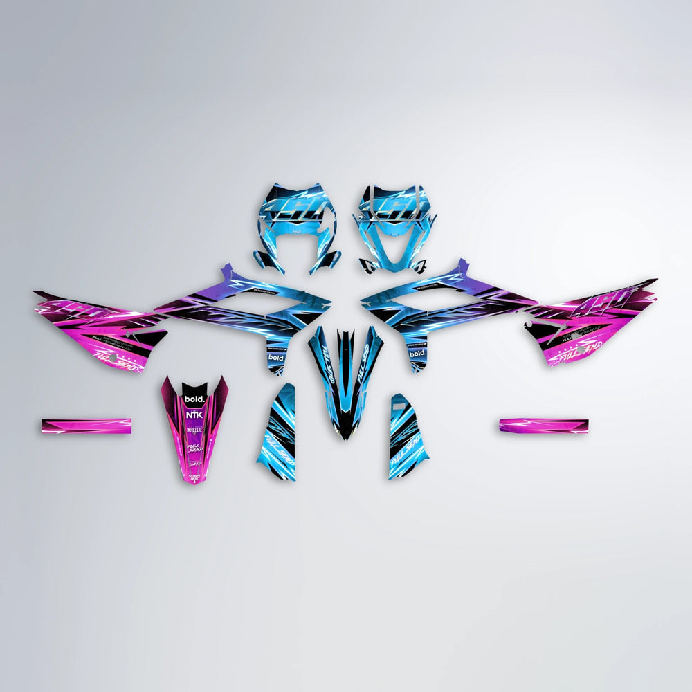 MATRIX Beta graphics kit parts layout in Pink & Light Blue