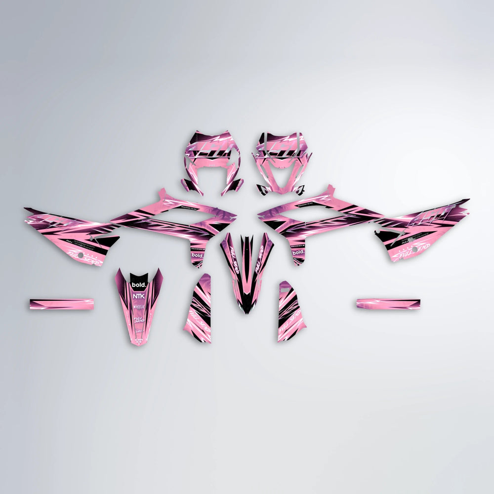 MATRIX Beta graphics kit parts layout in Sakura Pink