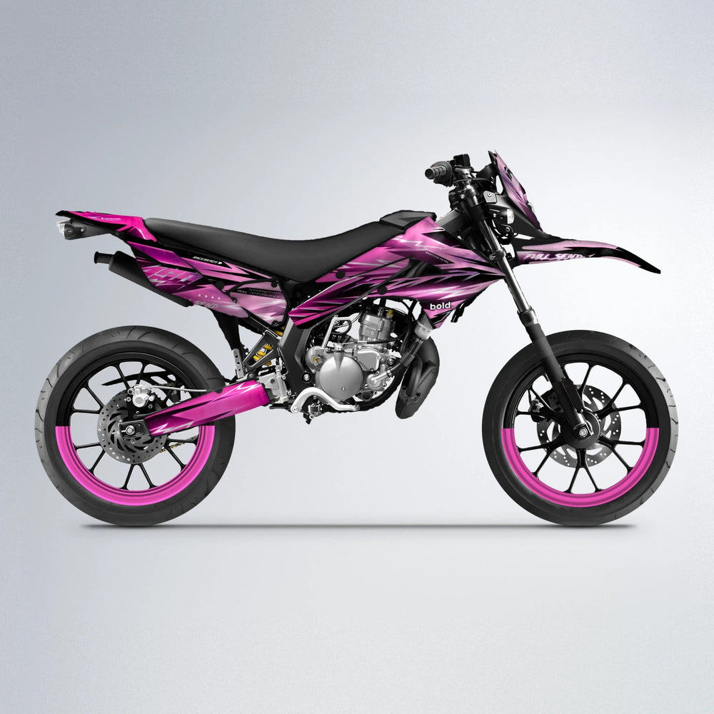 MATRIX Derbi Senda supermoto graphics kit in Flamingo