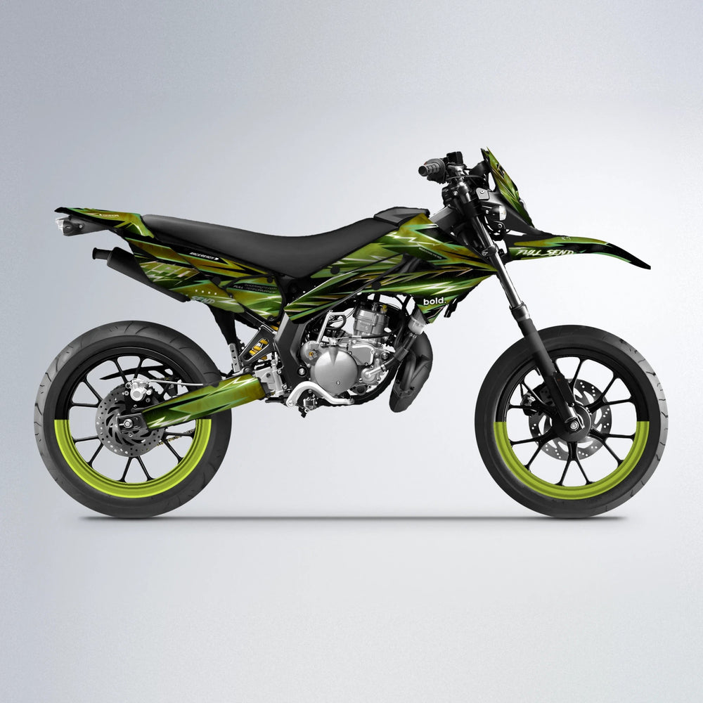 MATRIX Derbi Senda supermoto graphics kit in Olive