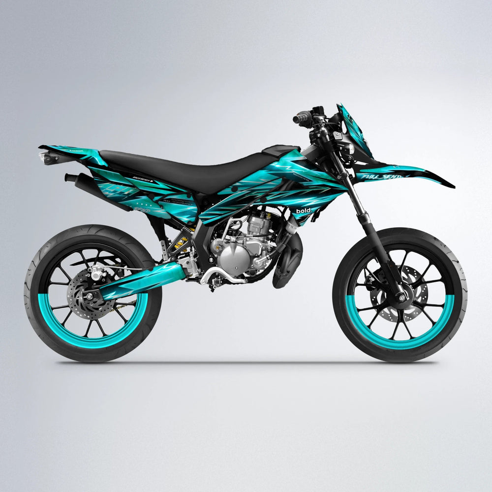 MATRIX Derbi Senda supermoto graphics kit in Teal