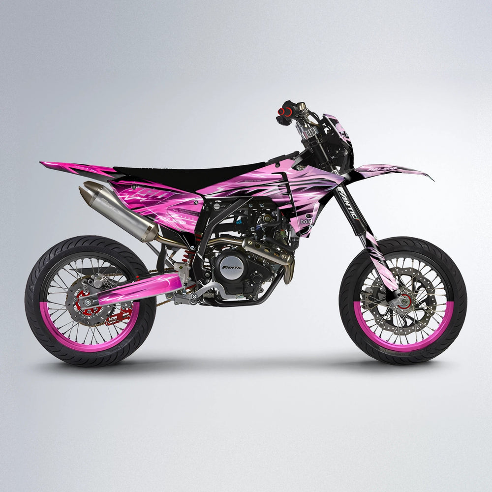MATRIX Fantic supermoto graphics kit in Flamingo