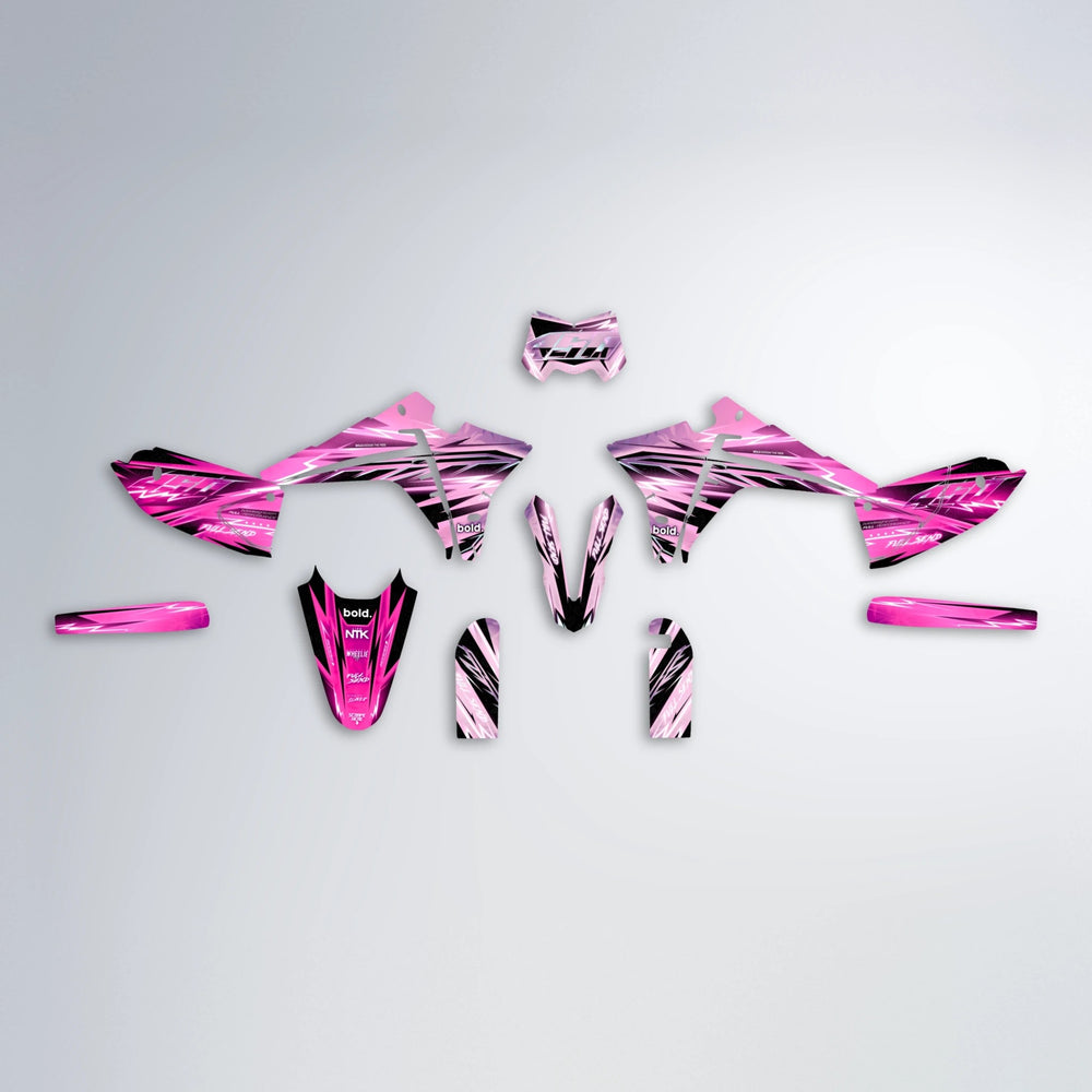 MATRIX Fantic graphics kit parts layout in Flamingo