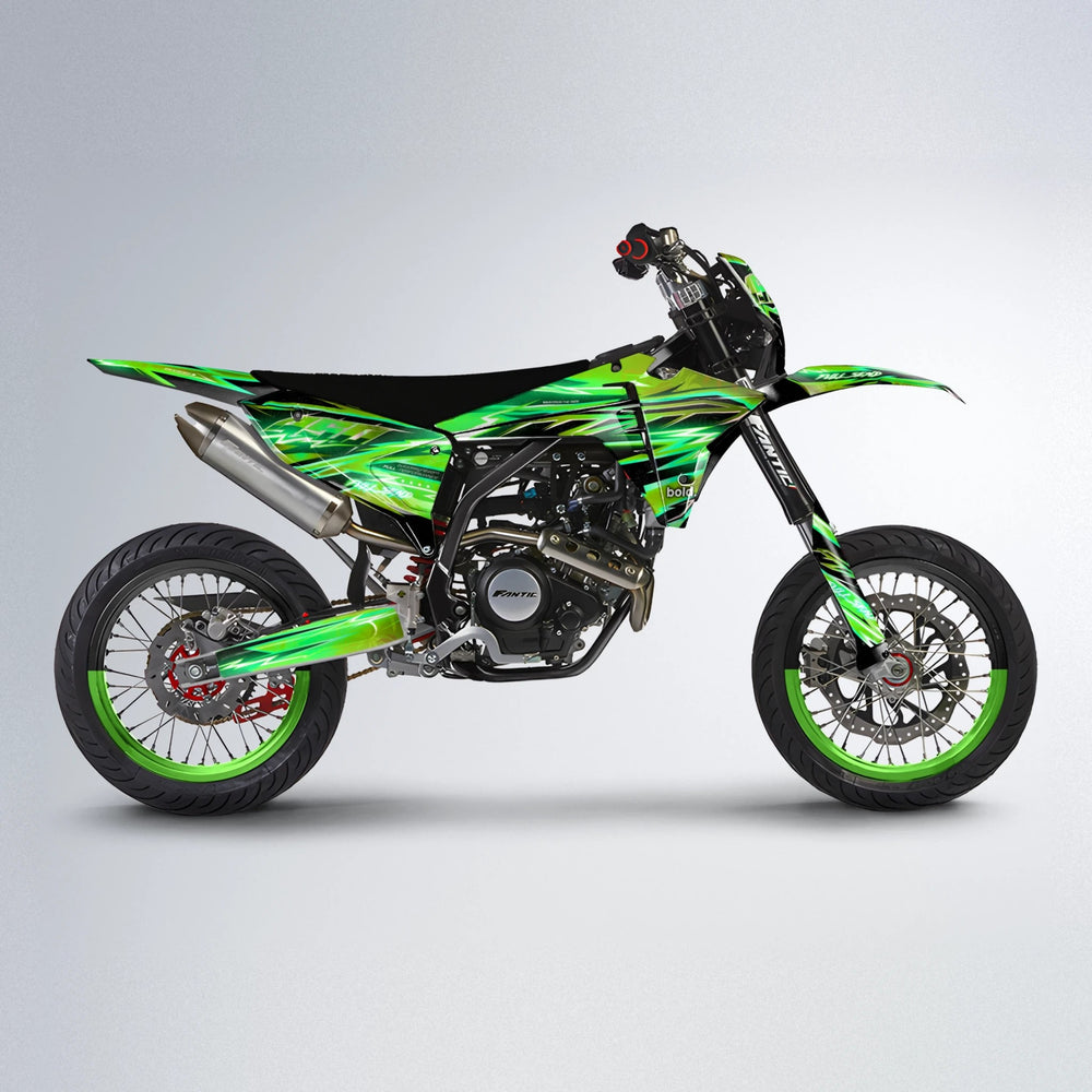 MATRIX Fantic supermoto graphics kit in Green
