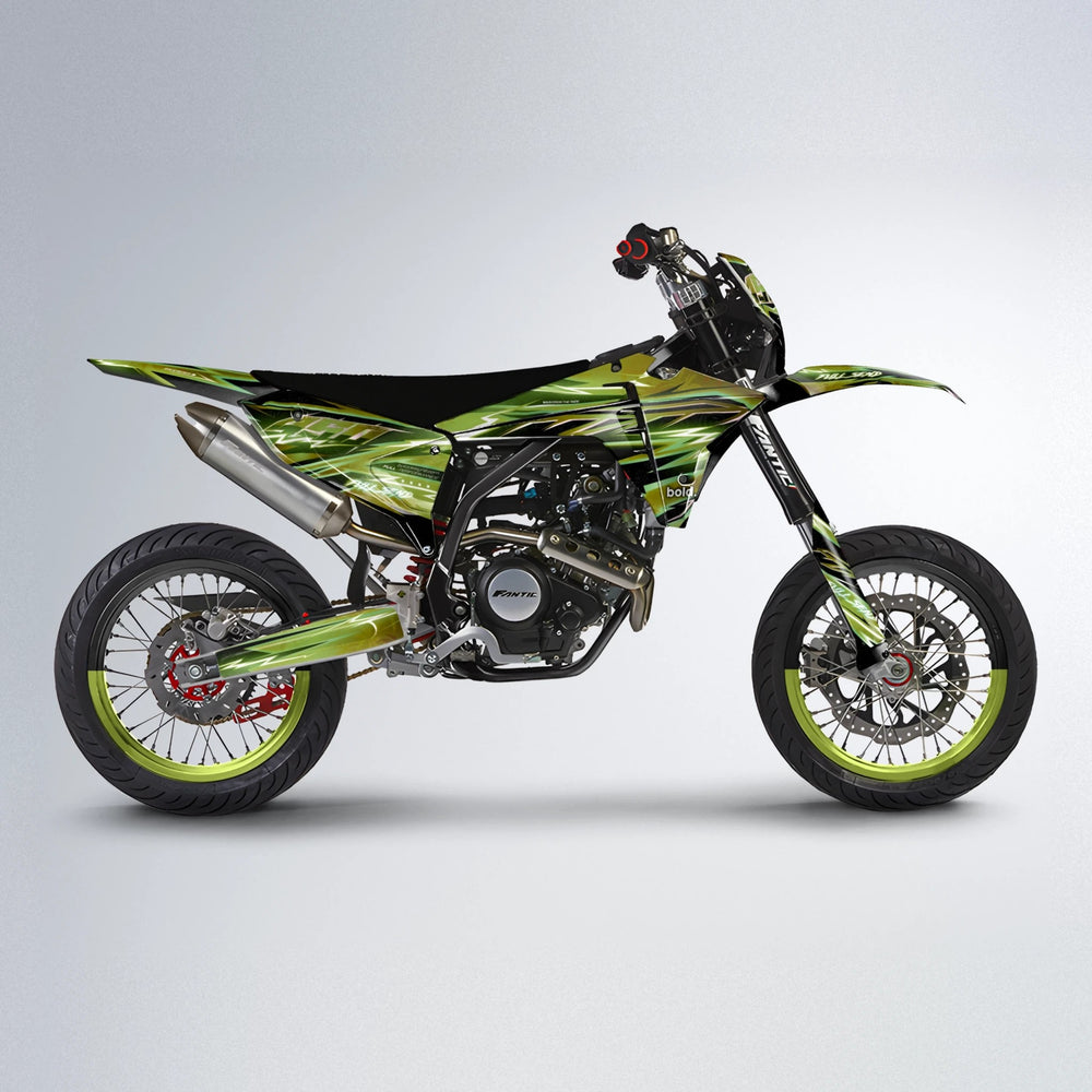 MATRIX Fantic supermoto graphics kit in Olive