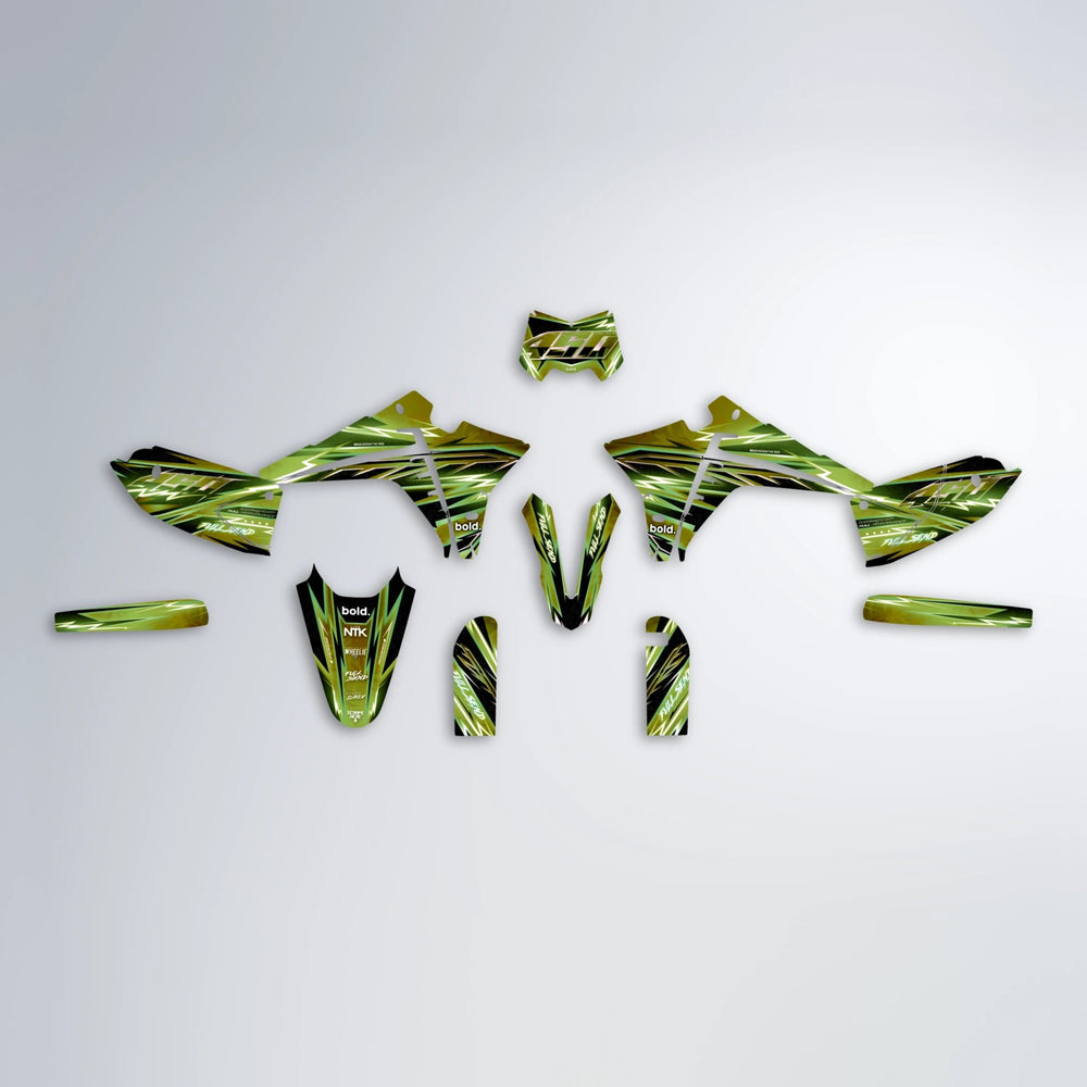 MATRIX Fantic graphics kit parts layout in Olive