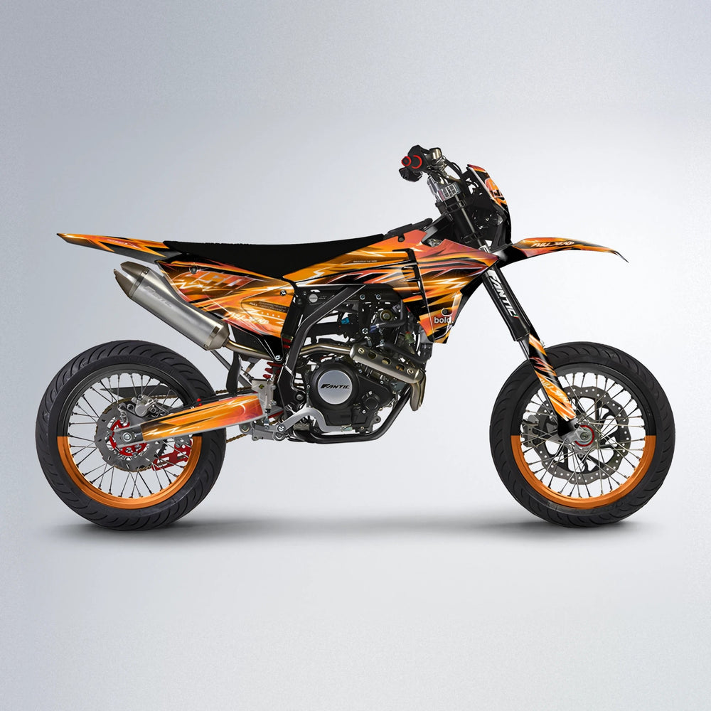 MATRIX Fantic supermoto graphics kit in Orange