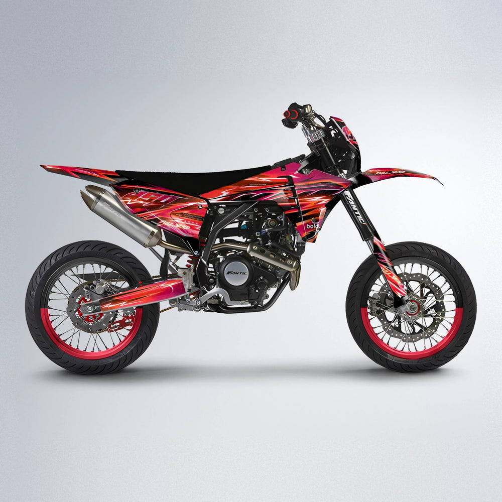 MATRIX Fantic supermoto graphics kit in Red