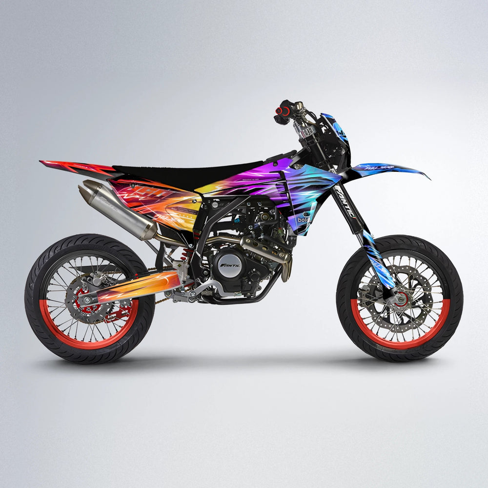 MATRIX Fantic supermoto graphics kit in Sunset Fade