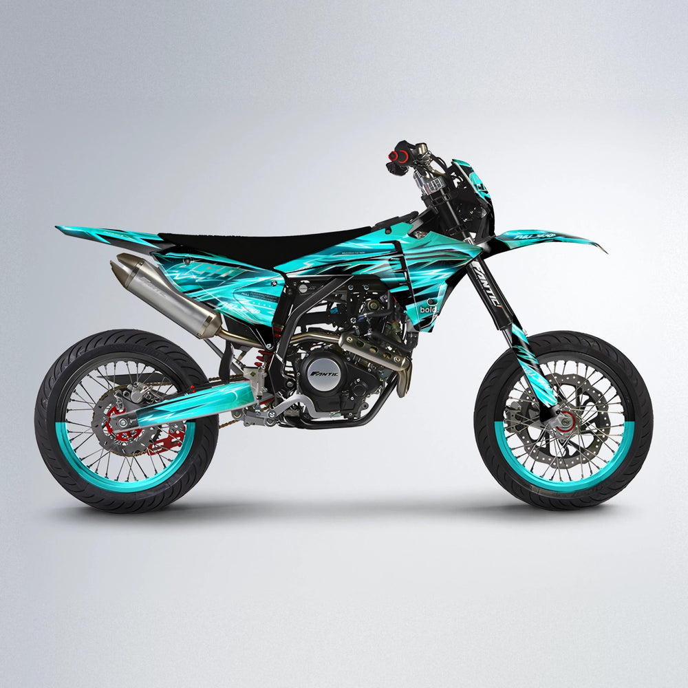 MATRIX Fantic supermoto graphics kit in Teal