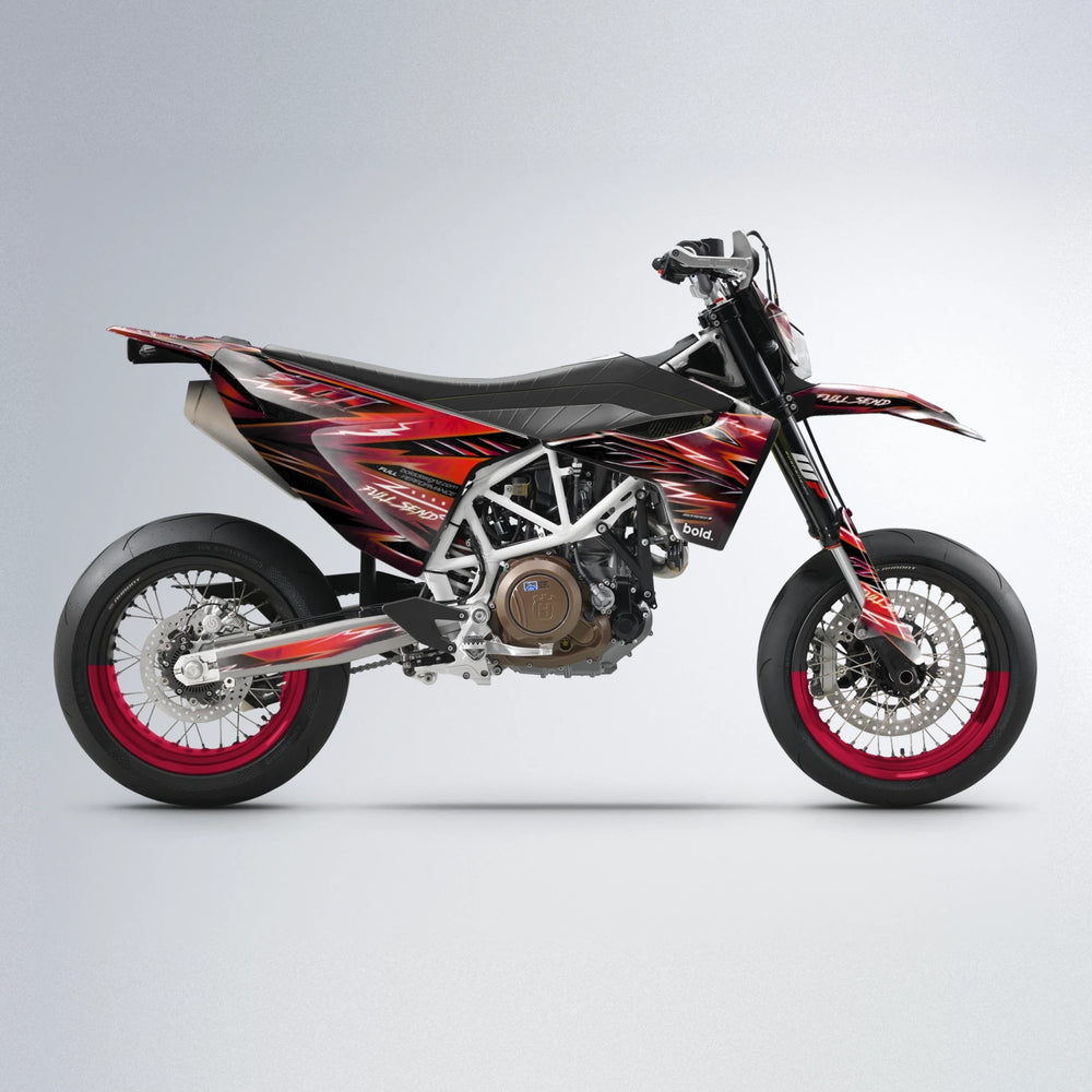 MATRIX Husqvarna 701 supermoto graphics kit in Black & Red