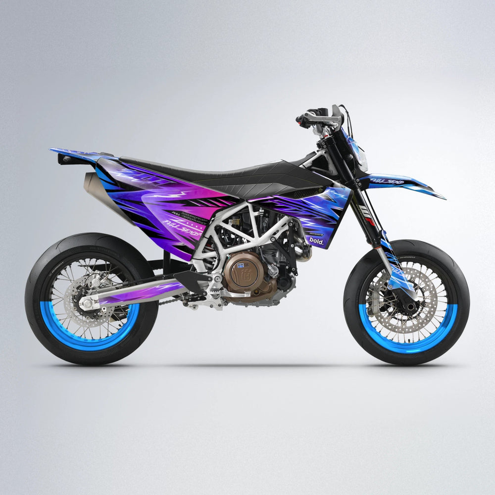 MATRIX Husqvarna 701 supermoto graphics kit in Blue Purple Fade