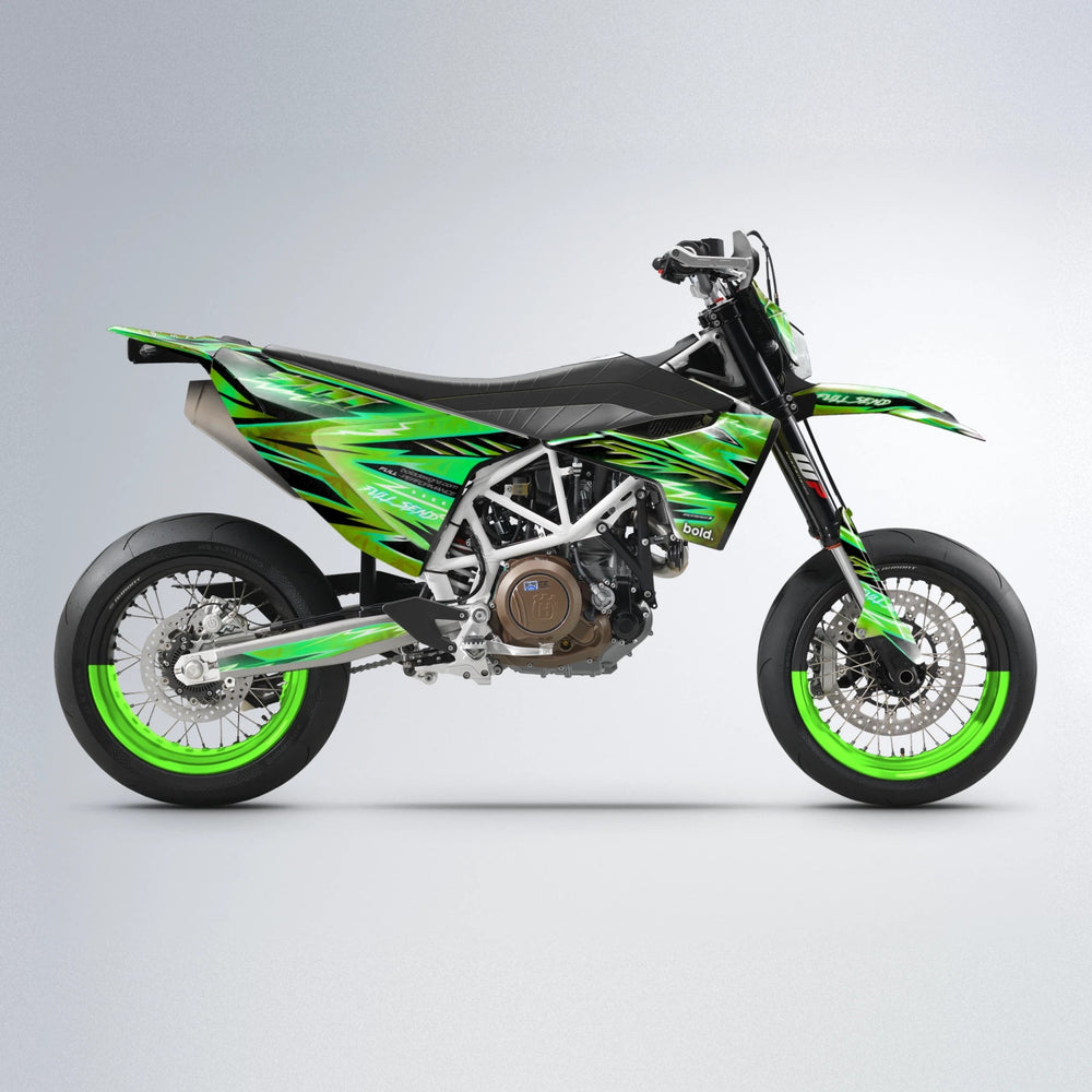 MATRIX Husqvarna 701 supermoto graphics kit in Green