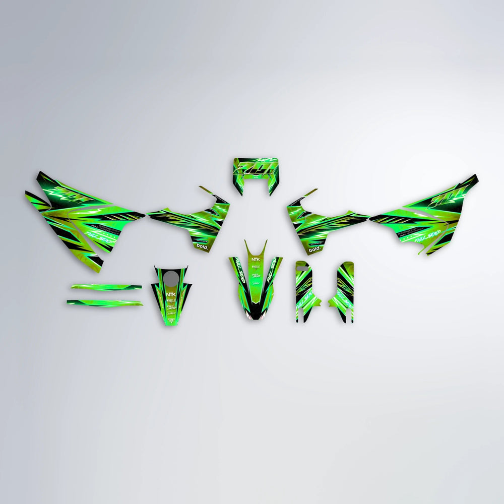MATRIX Husqvarna 701 graphics kit parts layout in Green