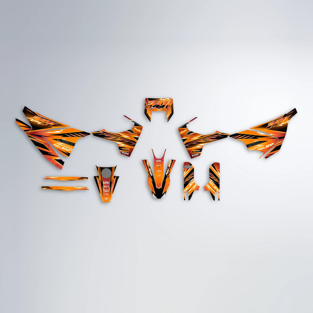 MATRIX Husqvarna 701 graphics kit parts layout in Orange