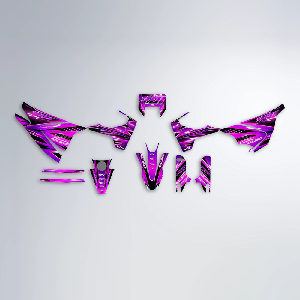 MATRIX Husqvarna 701 graphics kit parts layout in Pink