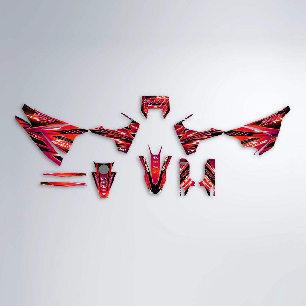 MATRIX Husqvarna 701 graphics kit parts layout in Red