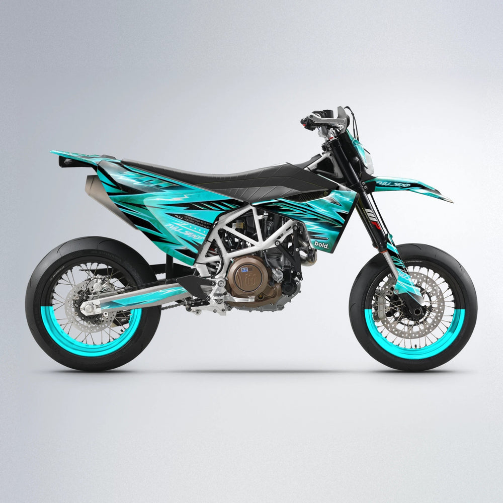 MATRIX Husqvarna 701 supermoto graphics kit in Teal