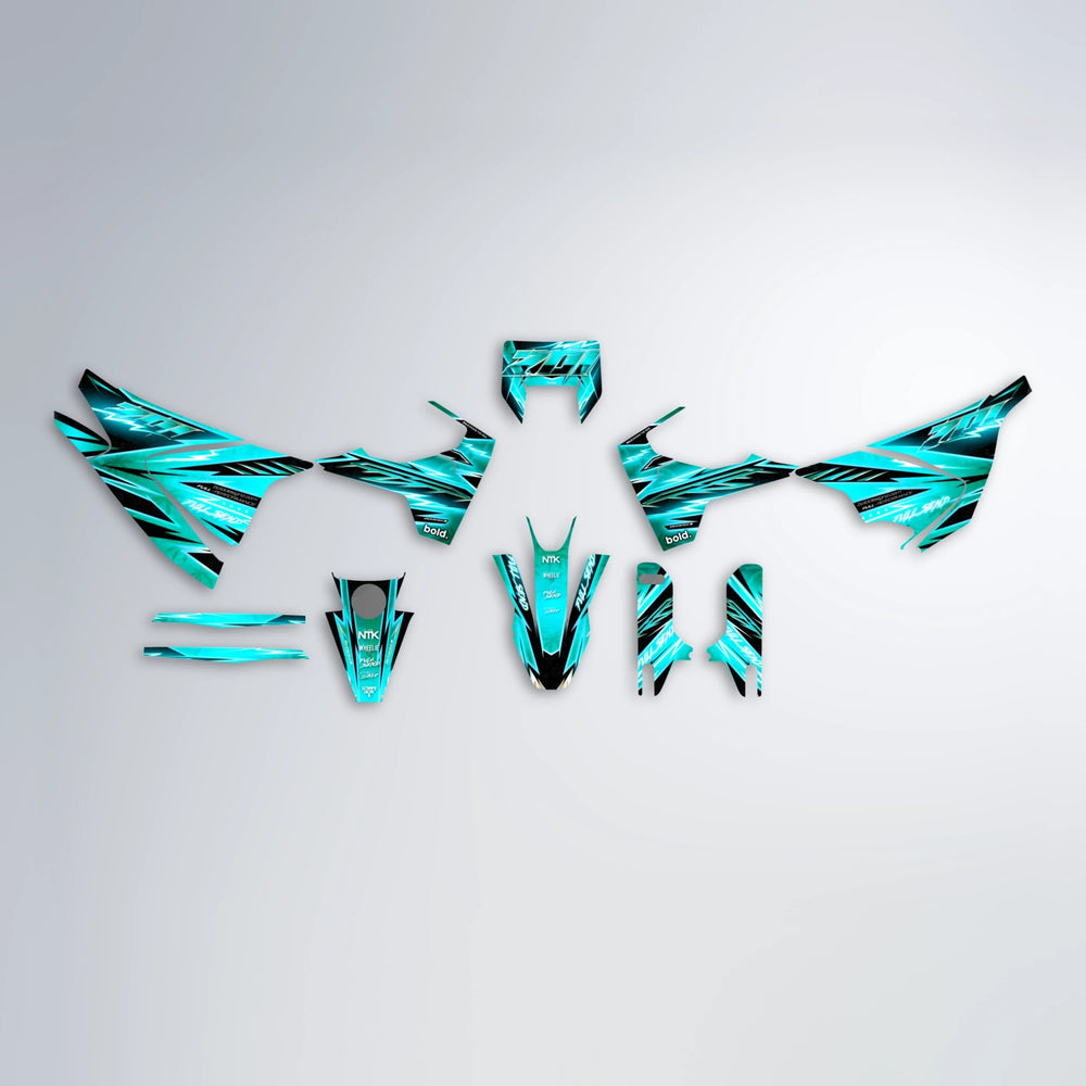 MATRIX Husqvarna 701 graphics kit parts layout in Teal