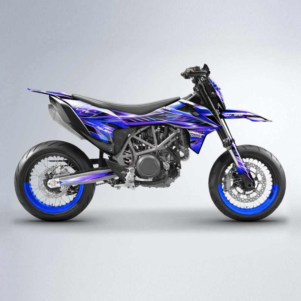 MATRIX KTM SMC 690 supermoto graphics kit in Blue