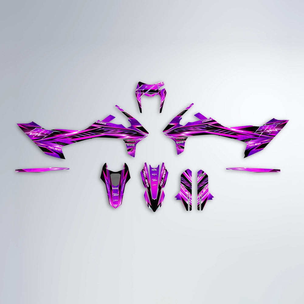 MATRIX KTM SMC 690 graphics kit parts layout in Custom Colour