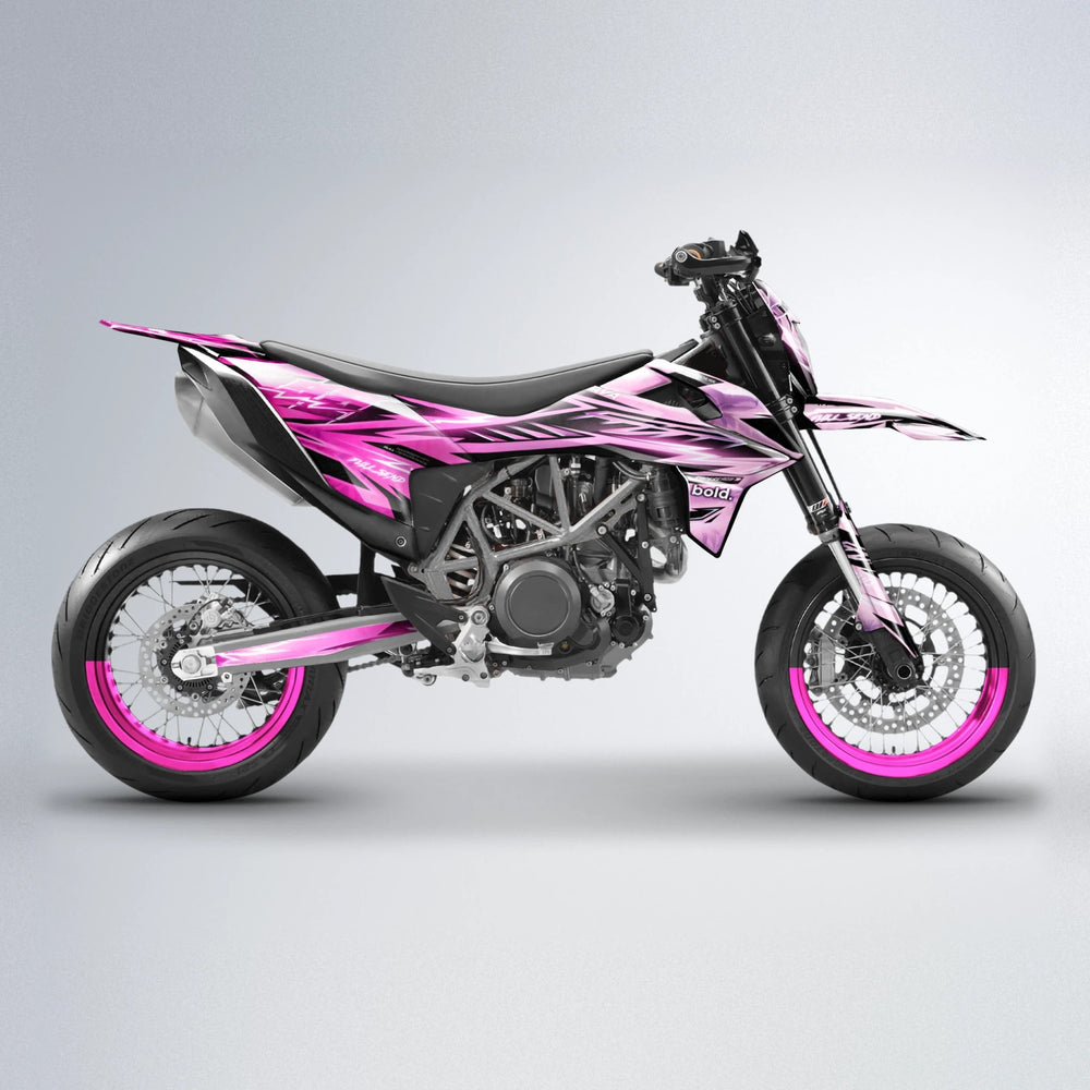 MATRIX KTM SMC 690 supermoto graphics kit in Flamingo