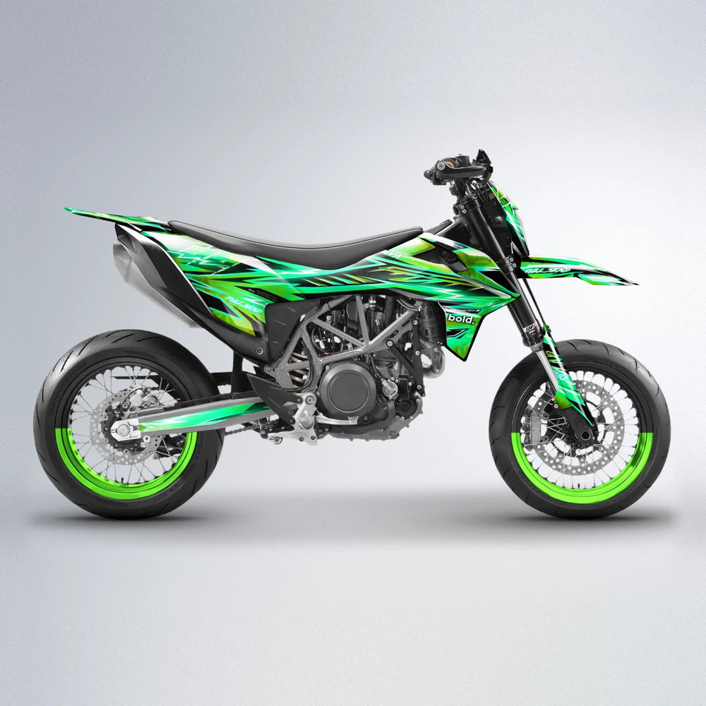 MATRIX KTM SMC 690 supermoto graphics kit in Green