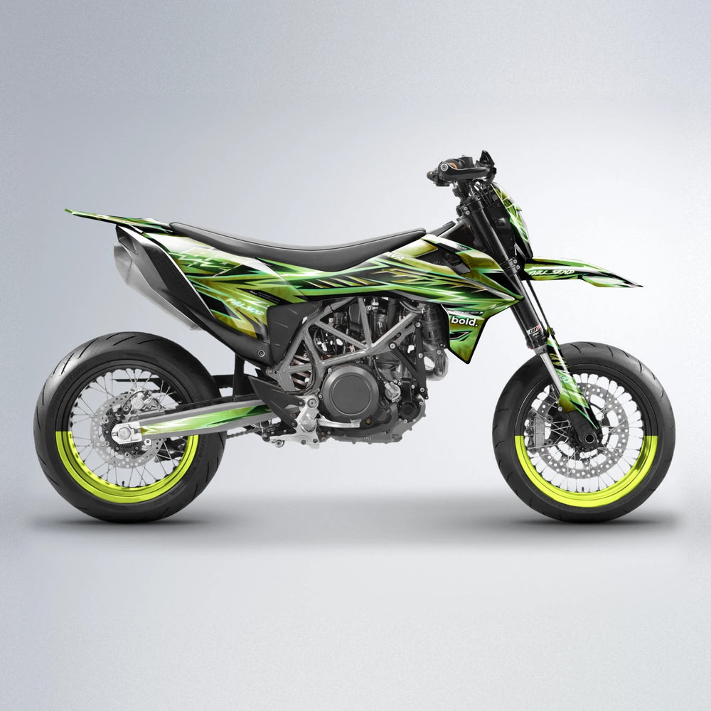 MATRIX KTM SMC 690 supermoto graphics kit in Olive