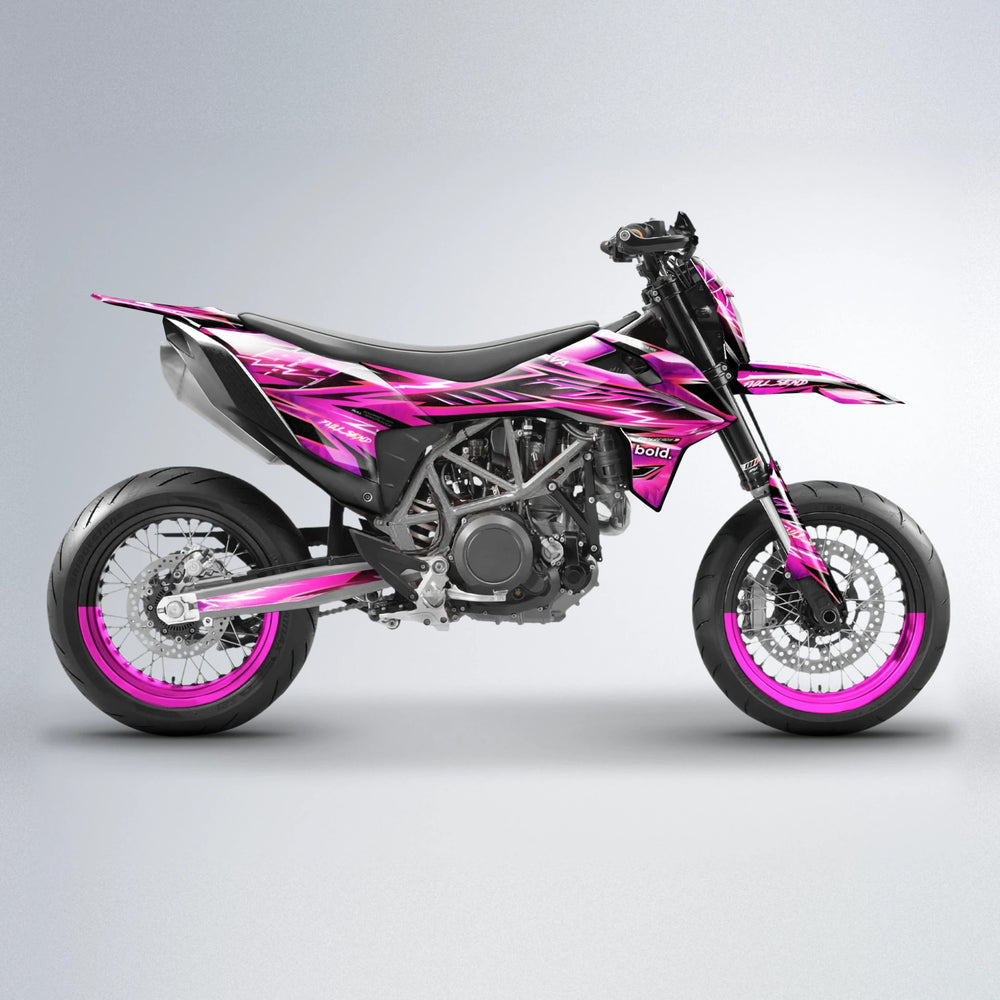 MATRIX KTM SMC 690 supermoto graphics kit in Pink