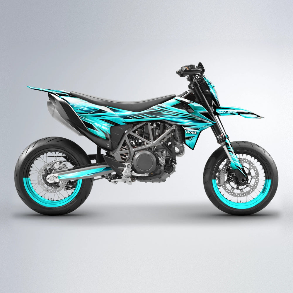 MATRIX KTM SMC 690 supermoto graphics kit in Teal