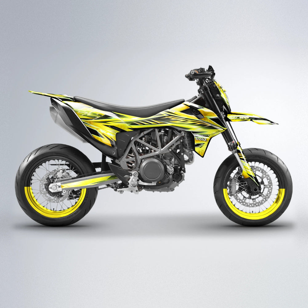 MATRIX KTM SMC 690 supermoto graphics kit in Yellow