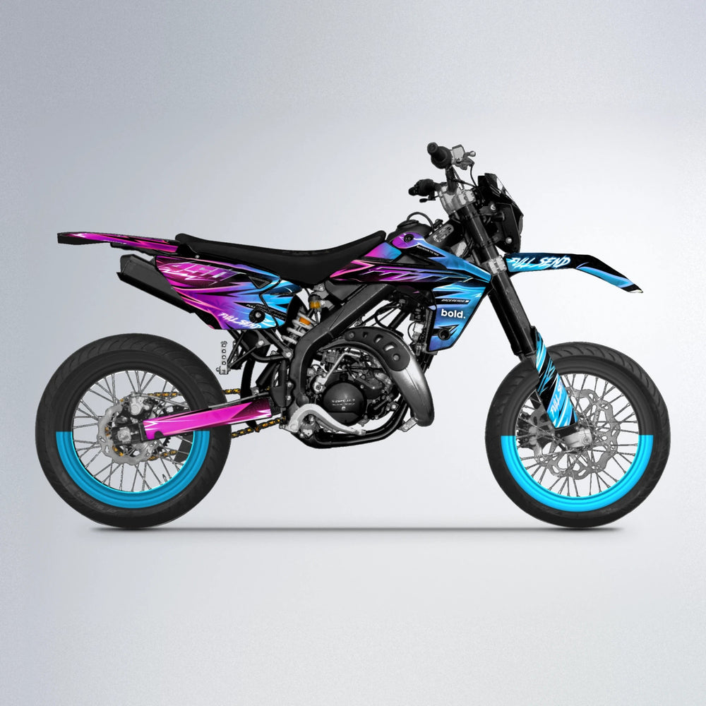 MATRIX Rieju MRT supermoto graphics kit in Pink & Light Blue