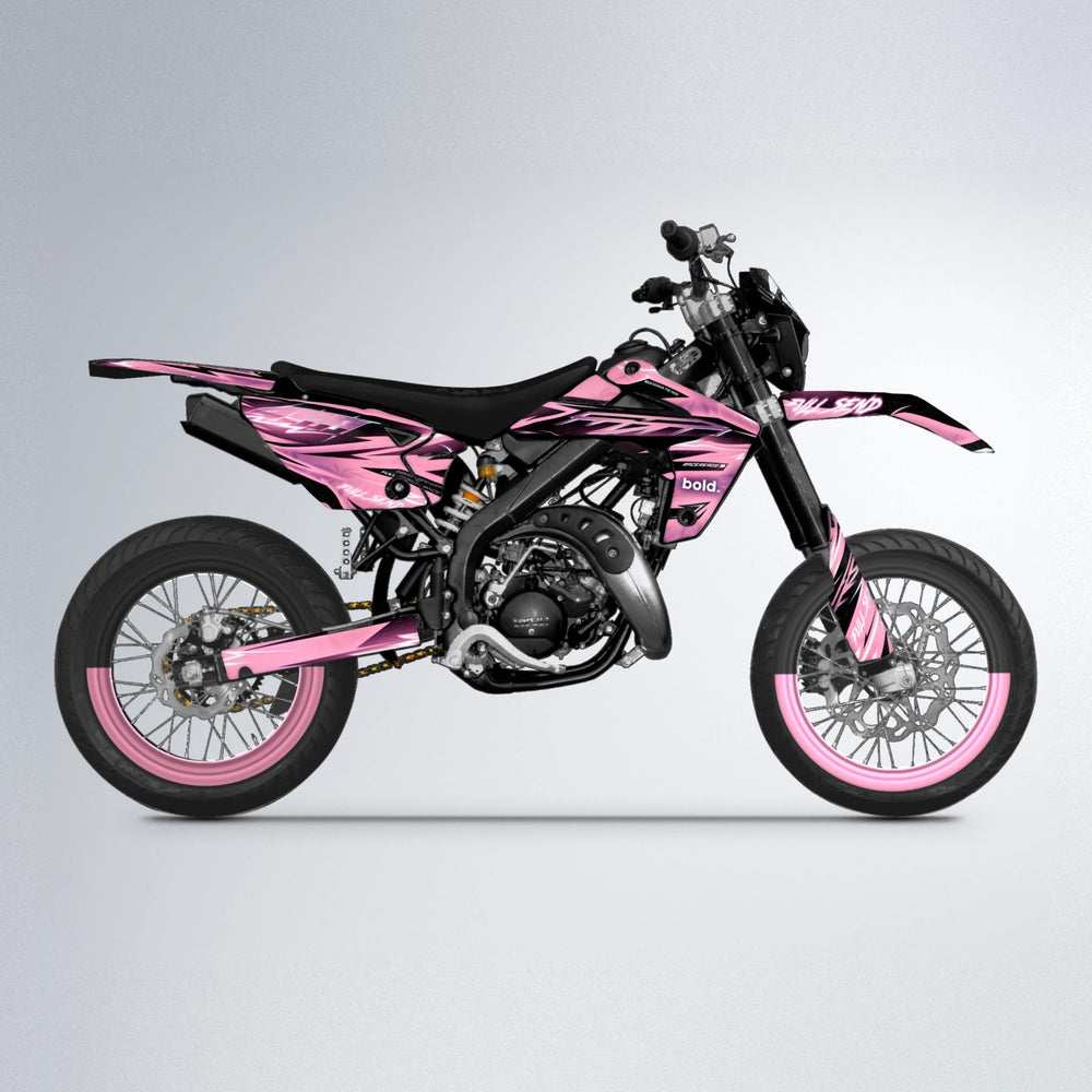 MATRIX Rieju MRT supermoto graphics kit in Sakura Pink