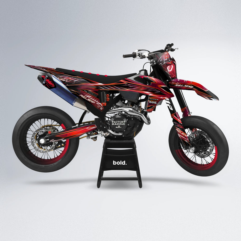 MATRIX supermoto graphics kit in Black & Red