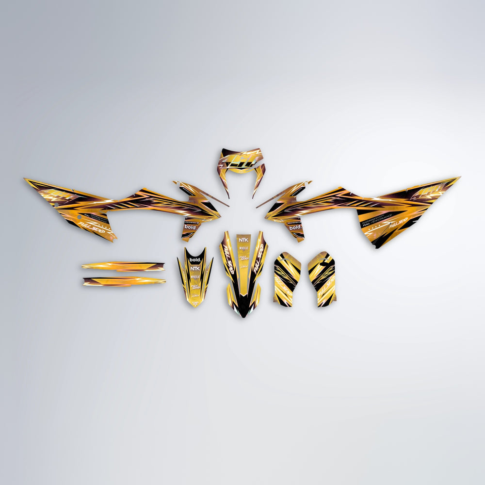 MATRIX graphics kit parts layout in Gold Chrome