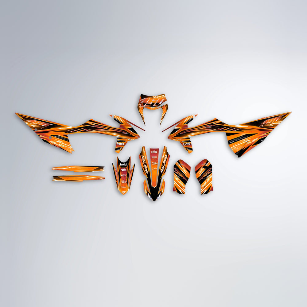 MATRIX graphics kit parts layout in Orange